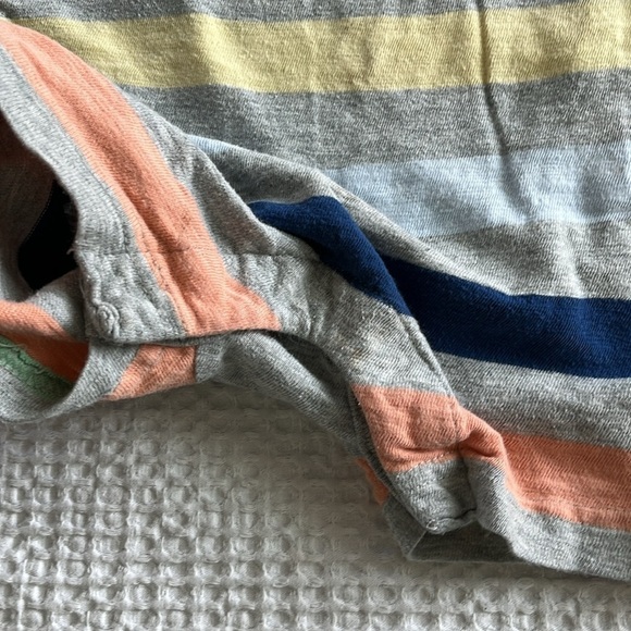 BABY GAP Infant 6-12mo Short Sleeve Shorts One Piece Romper Striped 100% Cotton - Picture 4 of 5